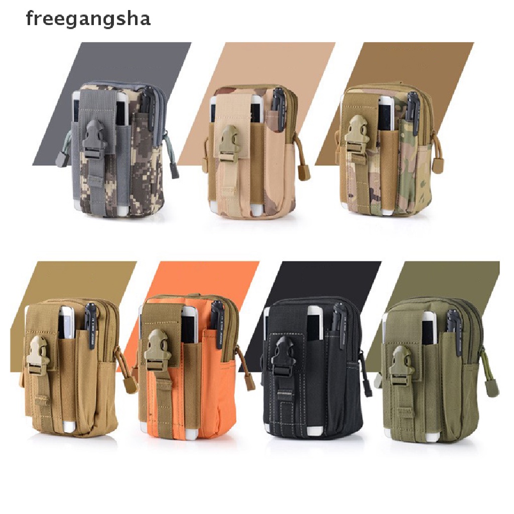 [FREG] Tactical Molle Pouch Belt Waist Pack Bag Small Pocket Military Waist Pack FDH