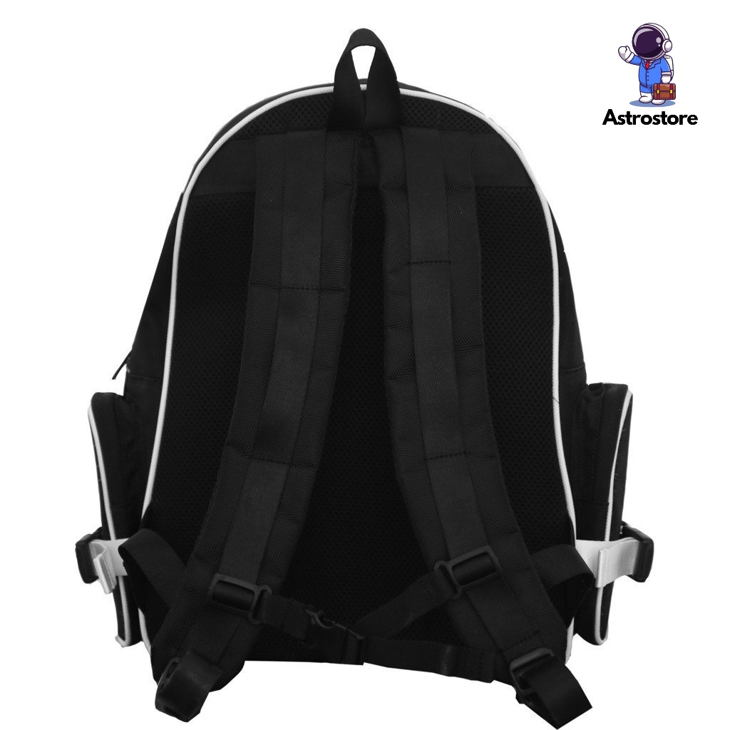 Balo Backpack Degrey Trắng nhiều ngăn, vải cao cấp, đi học, đi chơi, đi du lịch