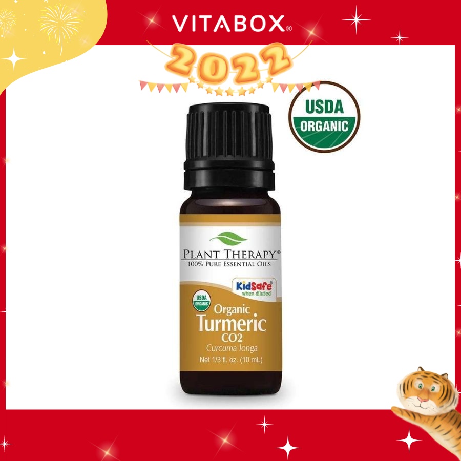 Plant Therapy - Tinh Dầu Nghệ Hữu Cơ - Turmeric CO2 Extract Organic KidSafe Essential Oil - 10mL