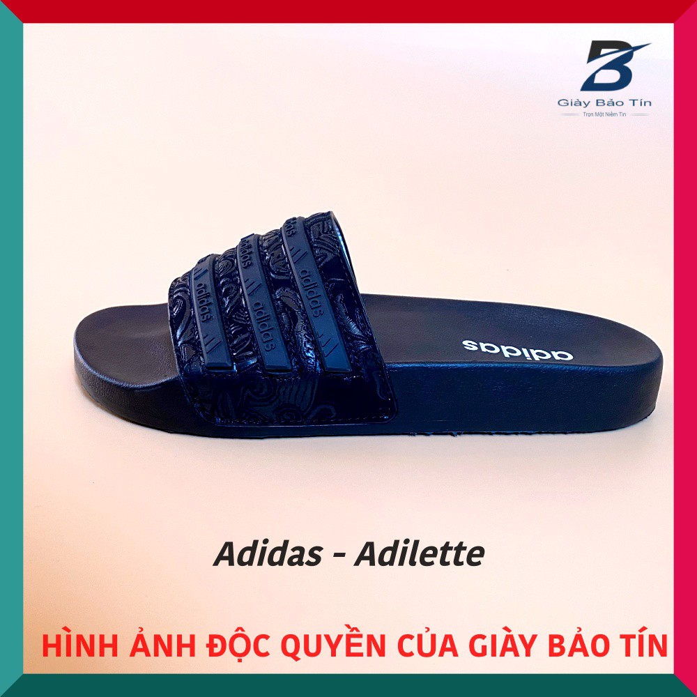 Dép nam dép adidas 3 gạch kèm họa tiết độc đáo, lót da mềm mại, đế cao su êm ái, ma sát cao 3GW797