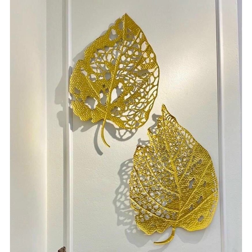 Tranh sắt treo tường trang trí nhà cửa hoạ tiết Lá Bồ Đề-KT 75X50CM-Decor tường kim loại đẹp,giá rẻ-quà tặng ý nghĩa