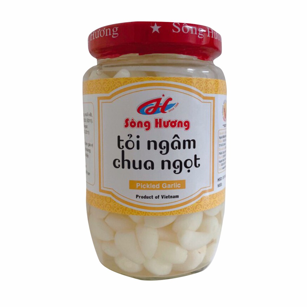 Combo 1 Hũ Tỏi Ngâm Chua Ngọt 370g + 1 Hũ Ớt Trái Ngâm Chua Ngọt 350g Sông Hương Foods