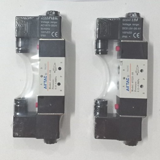 Van Điện Từ Khí Nén 4v220-08 4v220 08 220v Ac / 24v Dc Chất Lượng Cao