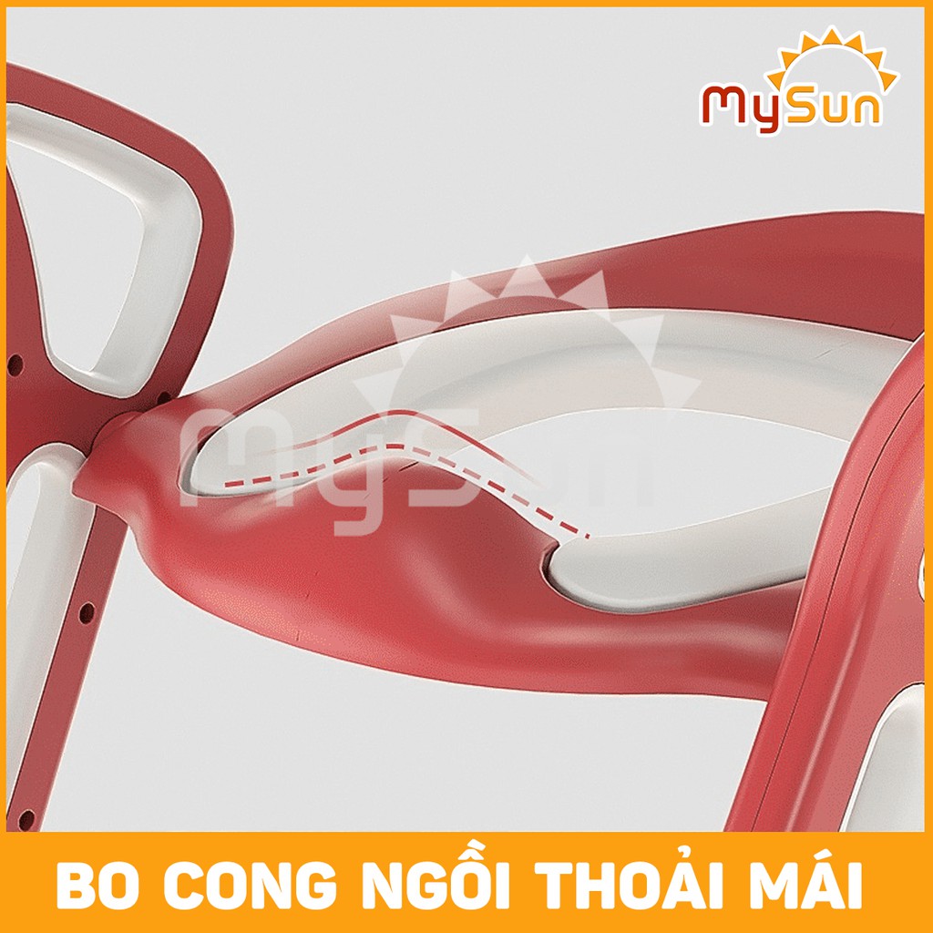 Thang ghế bô nắp bệ thu nhỏ bồn cầu vệ sinh Toilet chống trượt an toàn cho bé MySun