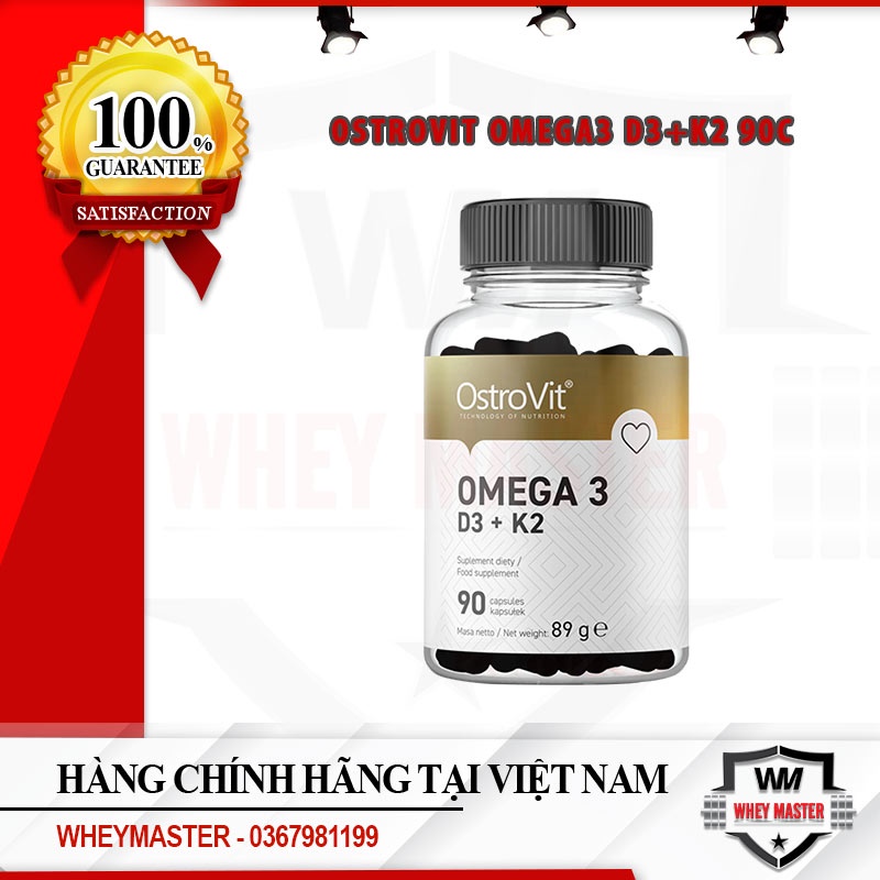 Omega Viên Uống Hỗ Trợ Tăng Cường Trí Nhớ Chắc Khỏe Xương Khớp Phát Triển Chiều Cao Omega3 Ostrovit Omega 3 D3 K2