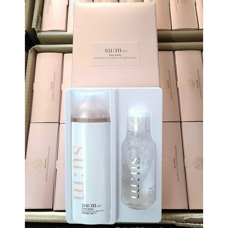 Sét kem chống nắng sum:37 Sun Away Multi 100ml mới date 2025