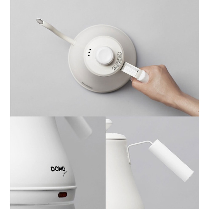 Ấm điện pha cà phê Domo không dây 2 màu
