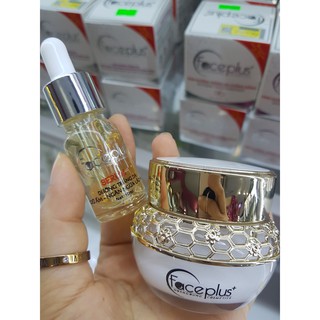 Bộ đôi Kem dưỡng trắng da cao cấp Face Plus+ Serum cùng loại 10ml