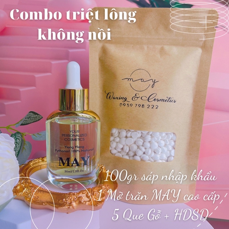 COMBO TRIỆT LÔNG KHÔNG NỒI NẤU MIX MỠ NGỌC LAN [ MAY ]