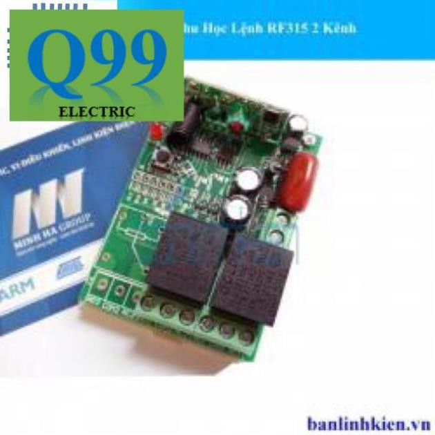 [Giá rẻ] [Q99] Bộ Thu Học Lệnh RF315 2 Kênh Bộ điều khiển bật tắt từ xa HD1