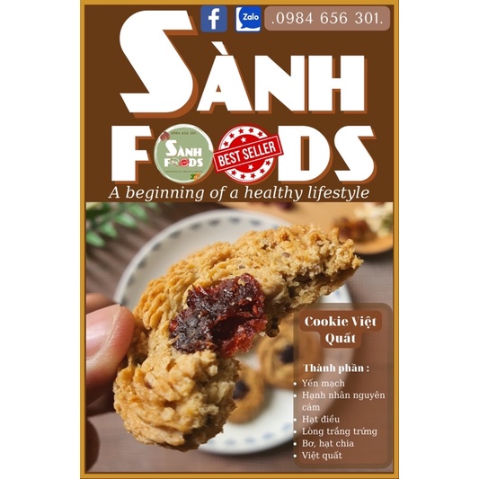 Cookie Việt Quất, Hạt dinh dưỡng, bánh ngũ cốc - SÀNH FOODS