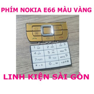 Phím nokia e66 màu vàng