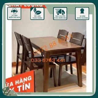 Giá tại xưởng hàng chính hãng - bộ bàn ăn 4 ghế mặt bàn chữ nhật gỗ sồi nga .