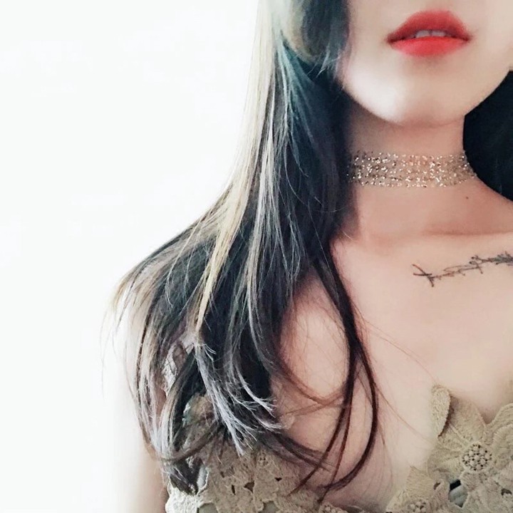 Vòng cổ choker kim tuyến lấp lánh màu bạc vàng dành cho nữ