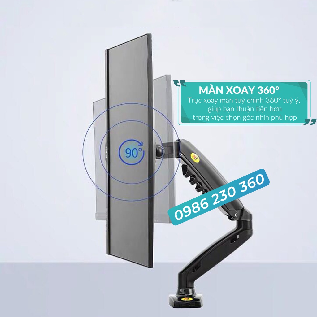 Giá Treo Màn Hình NB-F80 Phiên Bản 2022 - Tương Thích Màn 17-30 Inch - Tải Trọng 9Kg