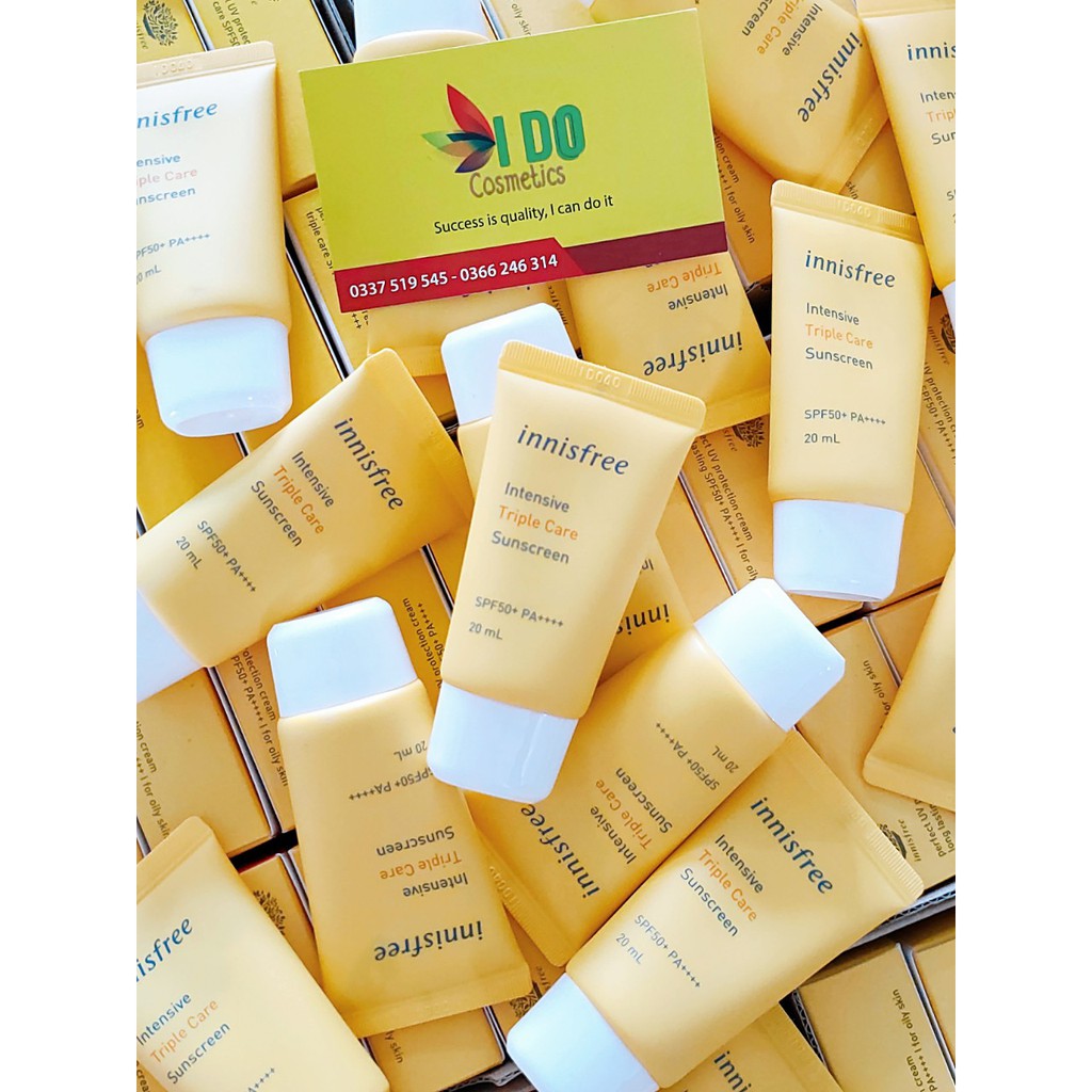 Kem chống nắng vật lí Innisfree Perfect UV Protection Cream Triple Care SPF 50 PA+++