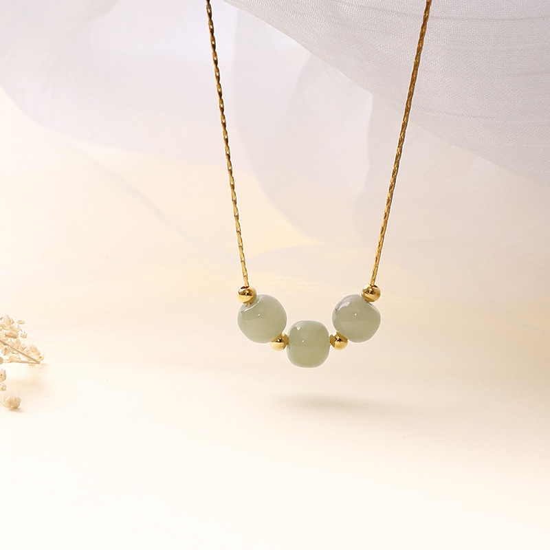 Vòng cổ Mặt Ngọc Bích May Mắn Cho Nữ