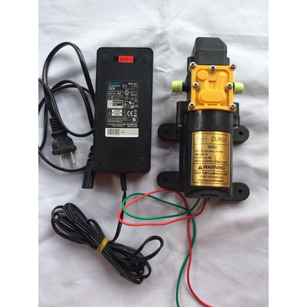 Bơm 12v Bộ bơm zukui kèm nguồn adapter giá rẽ