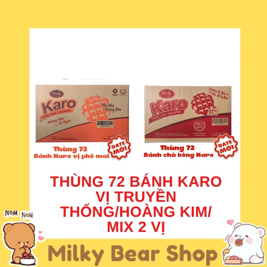 [24H TPHCM] Thùng 72 bánh trứng tươi – chà bông Karo Richy