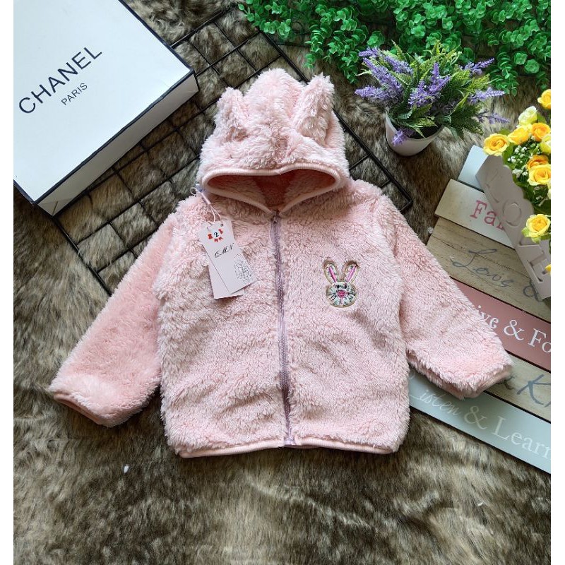 Áo khoác lông cừu có mũ Quảng châu khoá kéo xịn cho bé 8-20kg, áo lông cừu có mũ kéo khoá 2 mặt lông cho bé trai bé gái