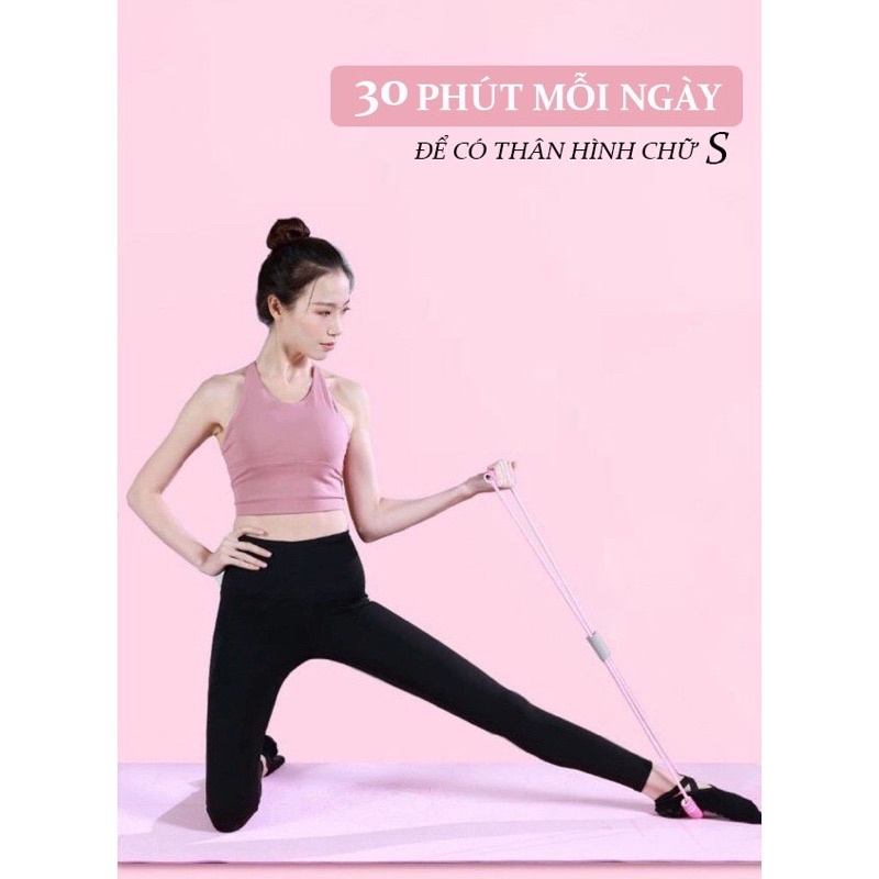 Dây Kéo Đàn Hồi Tập Tay Vai Đa Năng Số 8 Dây Cao Su Tập Gym Yoga Tập Thể Lực Tại Nhà Evasport