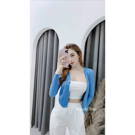 Áo khoác cadigan 3 nút chất len QC mịn đẹp - G5C