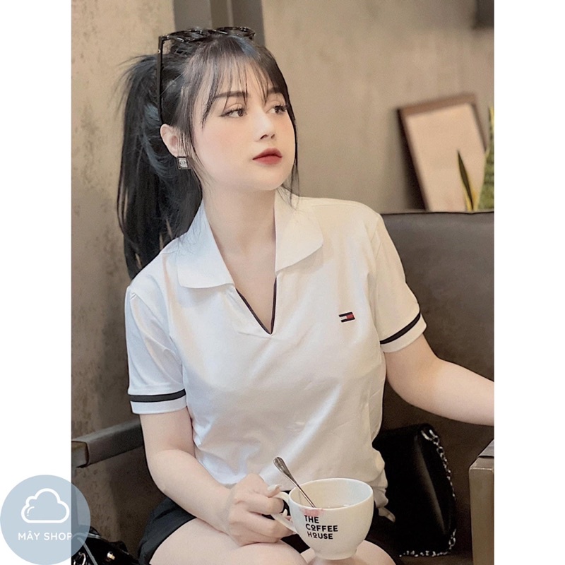 ÁO POLO NỮ CỔ BẺ TOMMY