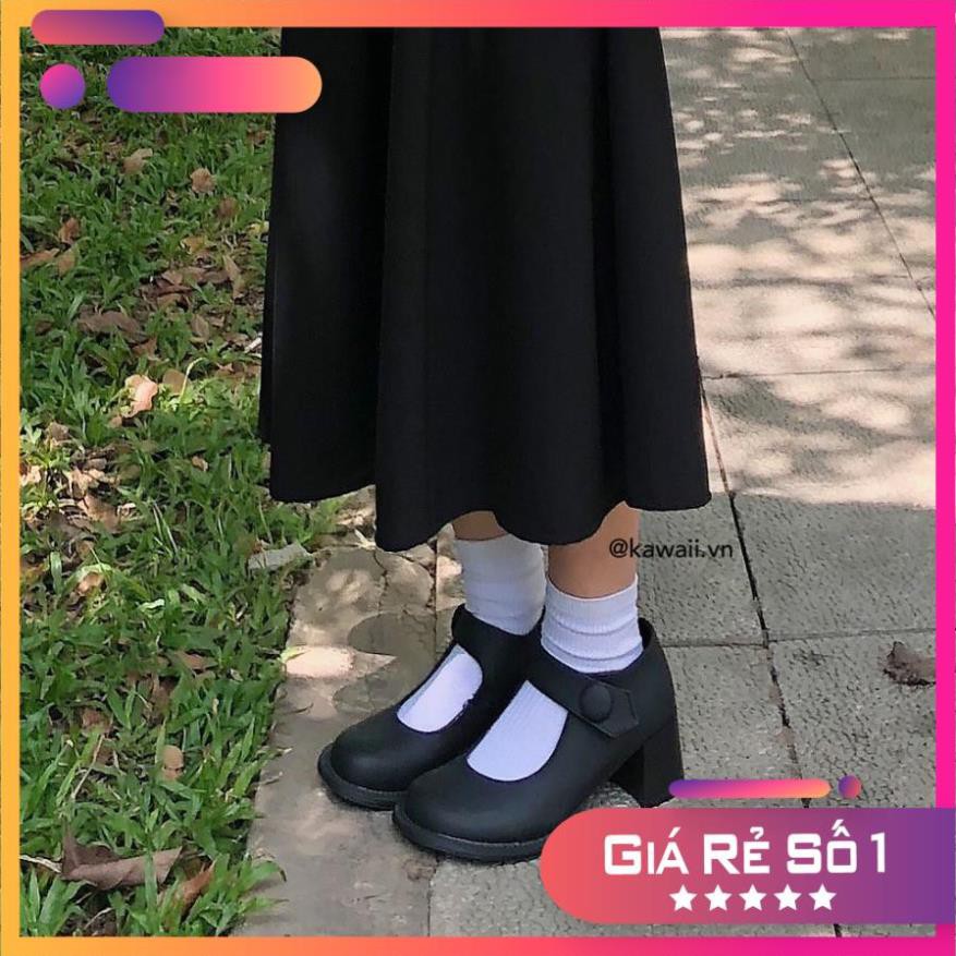 Xả Tết - [Có sẵn] GIÀY MARY JANE SHOES - giày cao gót đế vuông (ảnh thật shop tự chụp) - ; ⚚ |