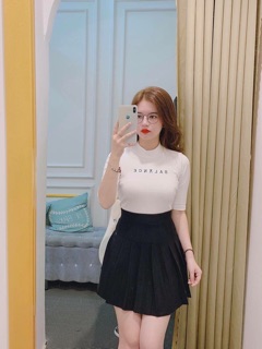 Áo phông nữ tay lỡ, cổ 3 phân bea uzzlang yesnow