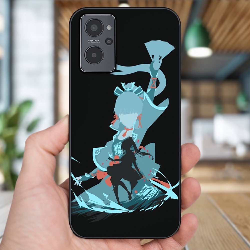 Ốp lưng Realme 9i viền đen in hình Ayaka Genshin Impact