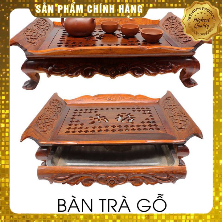 Khay trà gỗ hương-Khay trà cổ điển-Khay trà thuyền-Khay trà thuyền