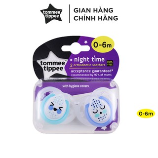 Ty ngậm dạ quang Tommee Tippee 0-6 tháng vỉ 2 cái