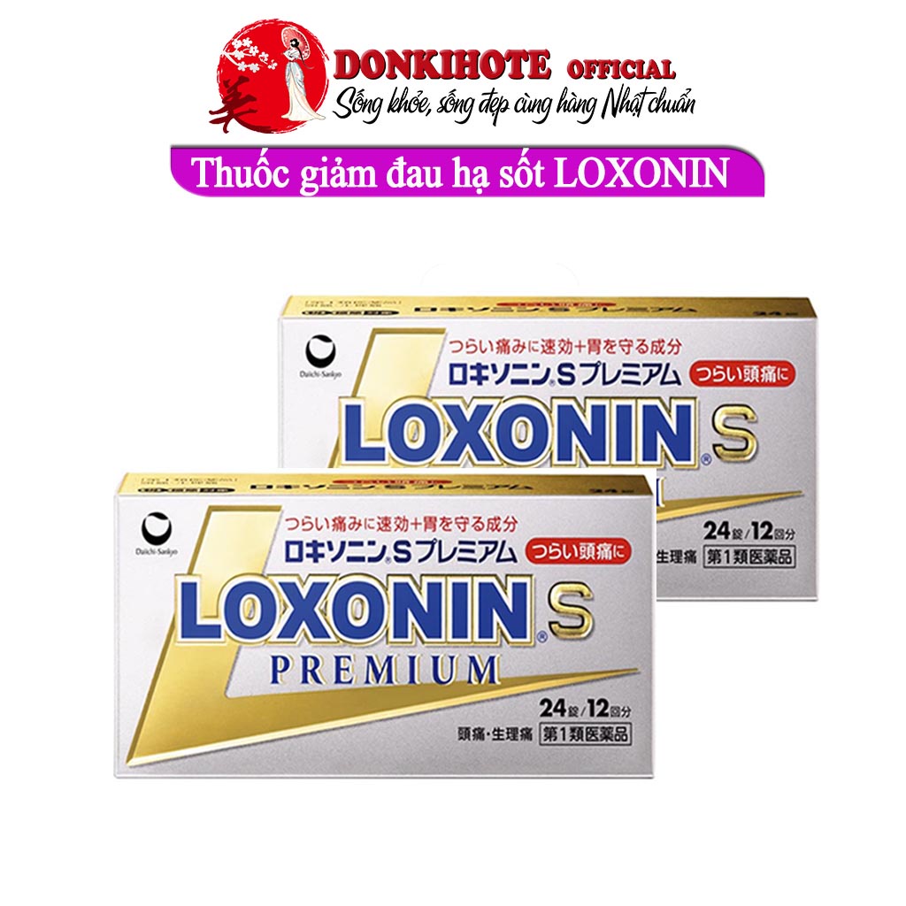 Viên uống giảm đau hạ sốt, giảm đau dạ dày Loxonin S Premium 24 viên