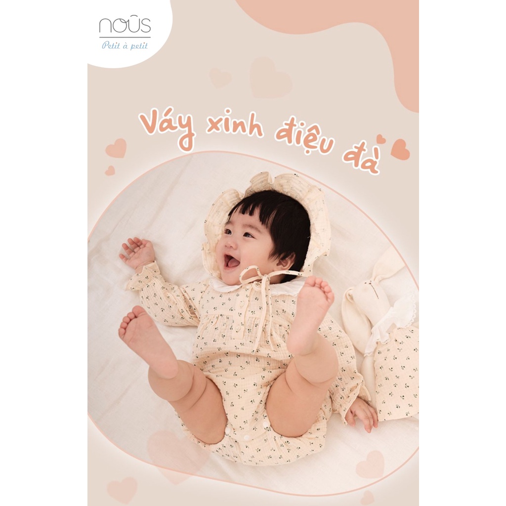 Bộ body cộc, váy họa tiết bé gái đủ màu, chất liệu premium cao cấp - Nous Bình Dương