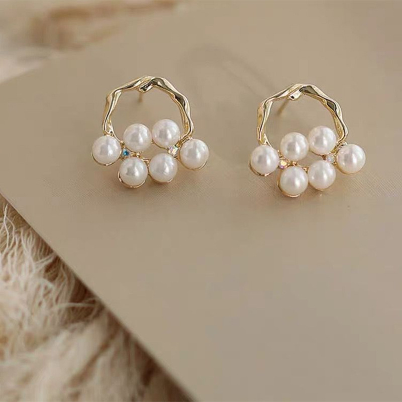 Bông Tai Ngọc Trai Đơn Giản Phong Cách Hàn Quốc Cho Nữ