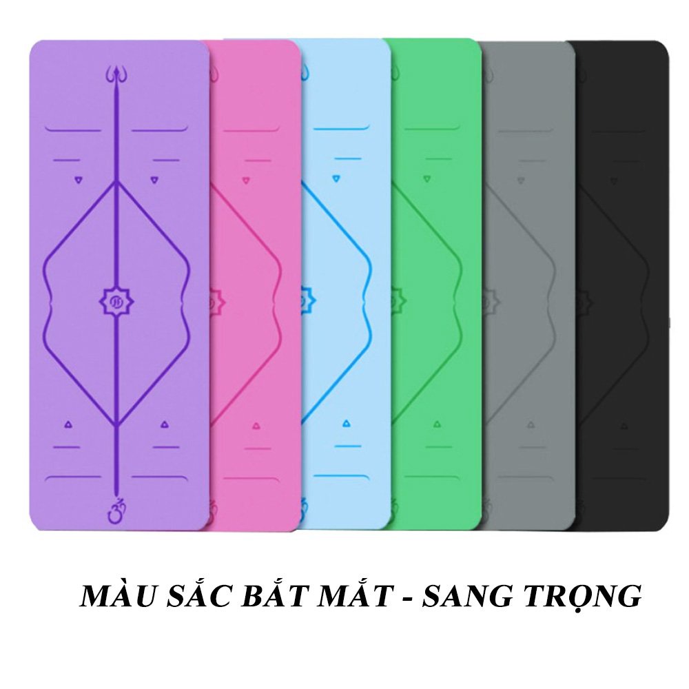 Thảm Tập Yoga Định Tuyến 5mm Cao Su PU Cao Cấp