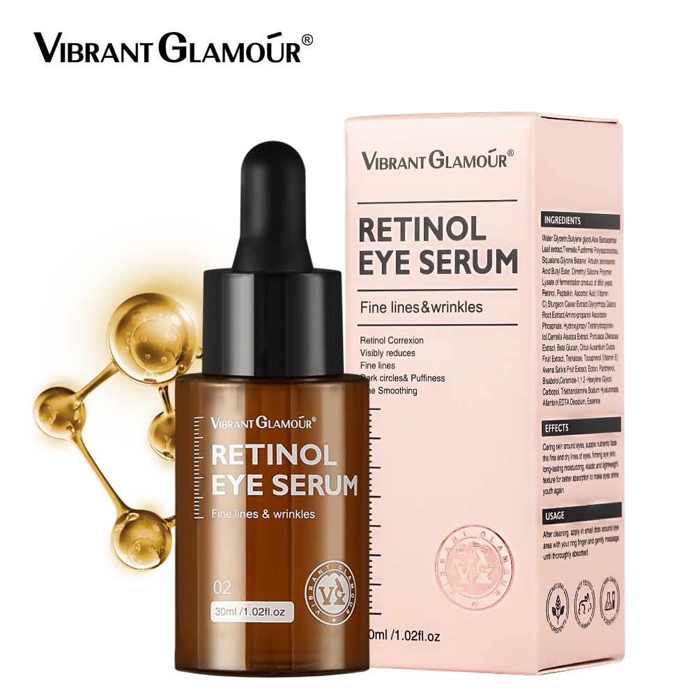 Serum dưỡng da mắt VIBRANT GLAMOUR retinol loại bỏ quầng thâm nếp nhăn bọng mắt chống lão hóa nâng cơ dưỡng ẩm
