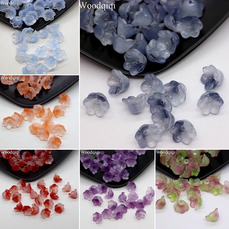 Hạt Xỏ Lỗ Hình Hoa 12x7mm Dùng Làm Trang Sức DIY Ornamentos feitos à mão com contas trançadas para artesanato faça você mesmo