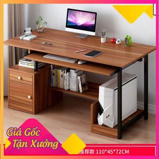Bàn học, bàn làm việc kèm tủ và giá sách , kệ làm việc máy tính BAH003
