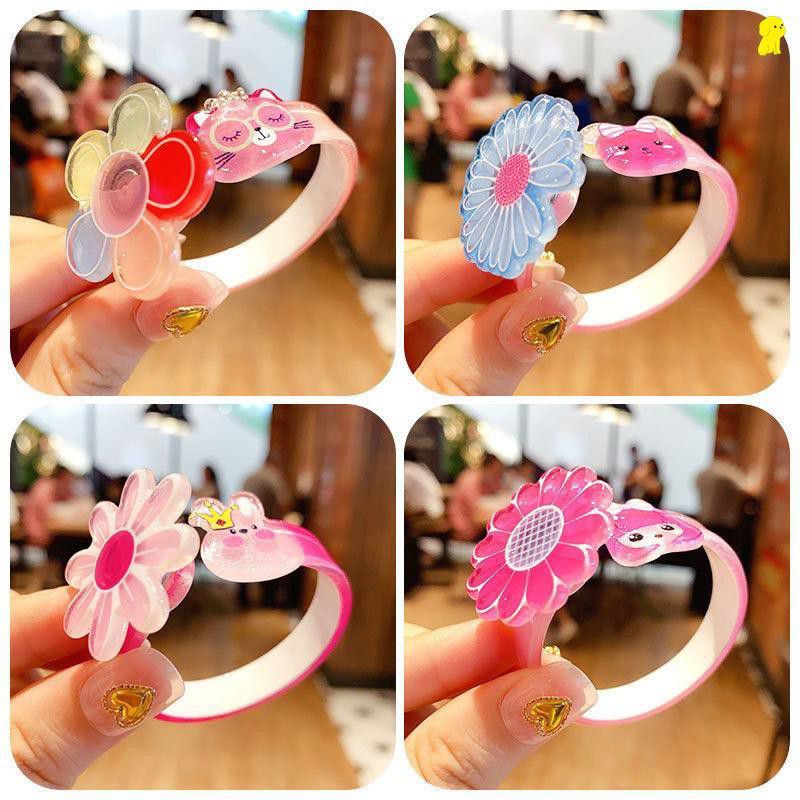 Vòng tay xinh xắn hình thú cho bé gái, hoa có thể xoay tròn, đáng yêu, hàng đẹp