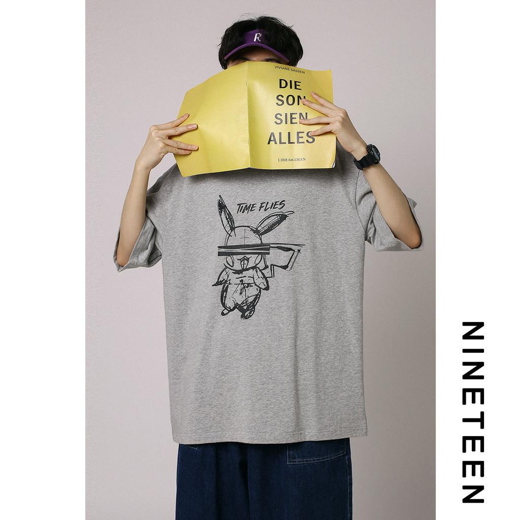 Áo thun tay ngắn dáng rộng phong cách thể thao 4 màu tùy chọn size s - 8xl