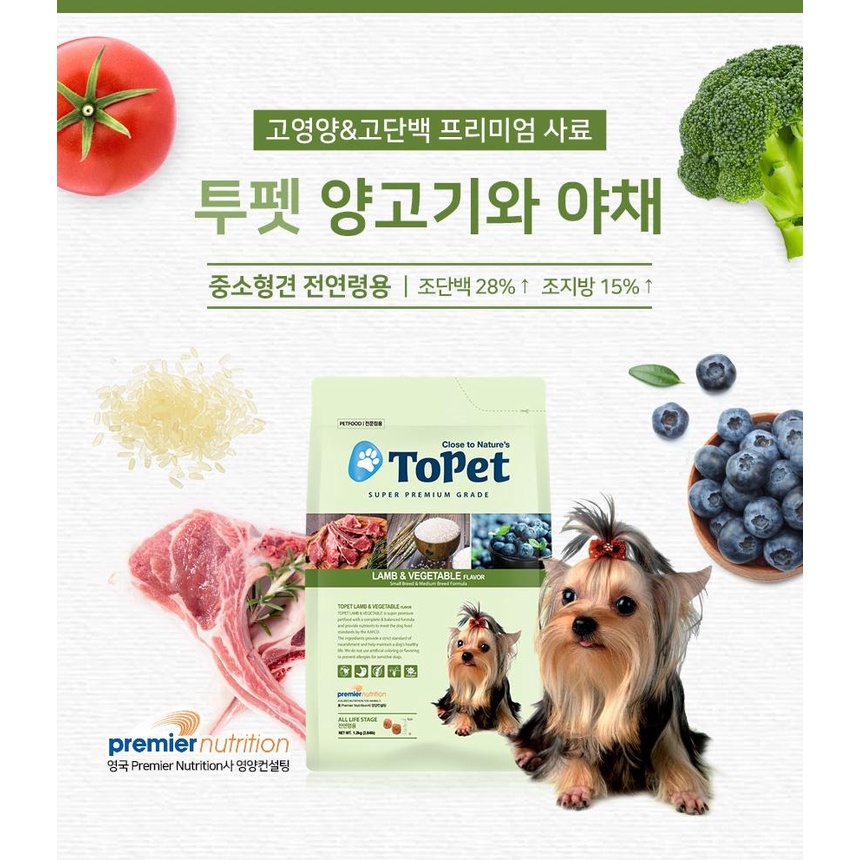 1.2kg Hạt Topet Chicken &amp; Rice dành cho Chó mọi giống mọi lứa tuổi 1,2kg