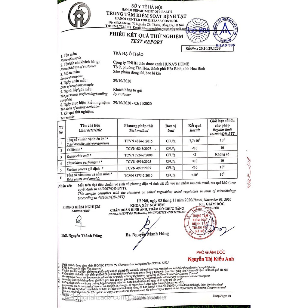 Trà Hạ Ô Thảo Huna's Home - trà thảo dược hỗ trợ ổn định huyết áp