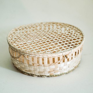 Rổ tre đan tròn đựng trái cây - Trang trí decor