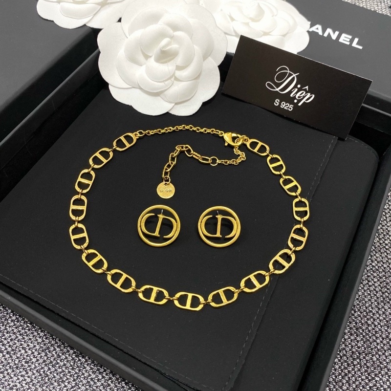 Bộ vòng cổ hoa tai CD cao cấp