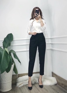 Quần Baggy Tây lưng thun
