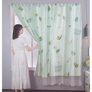 Com bo 2 Rèm cửa dán tường chống nắng, rèm cửa dán trang trí cửa sổ - phòng khách dễ dàng lắp đặt không khoan đục Levika