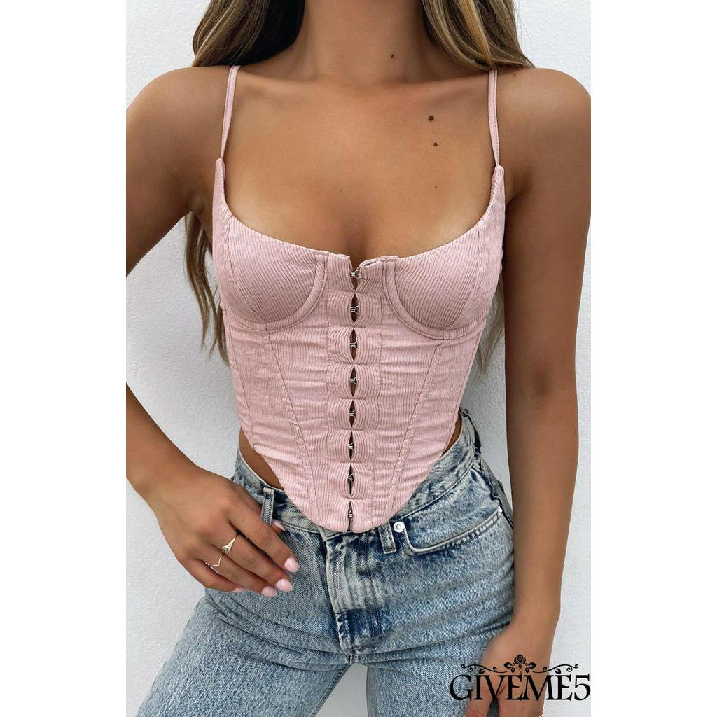 Áo hai dây lửng hở eo quyến rũ thời trang dành cho nữ