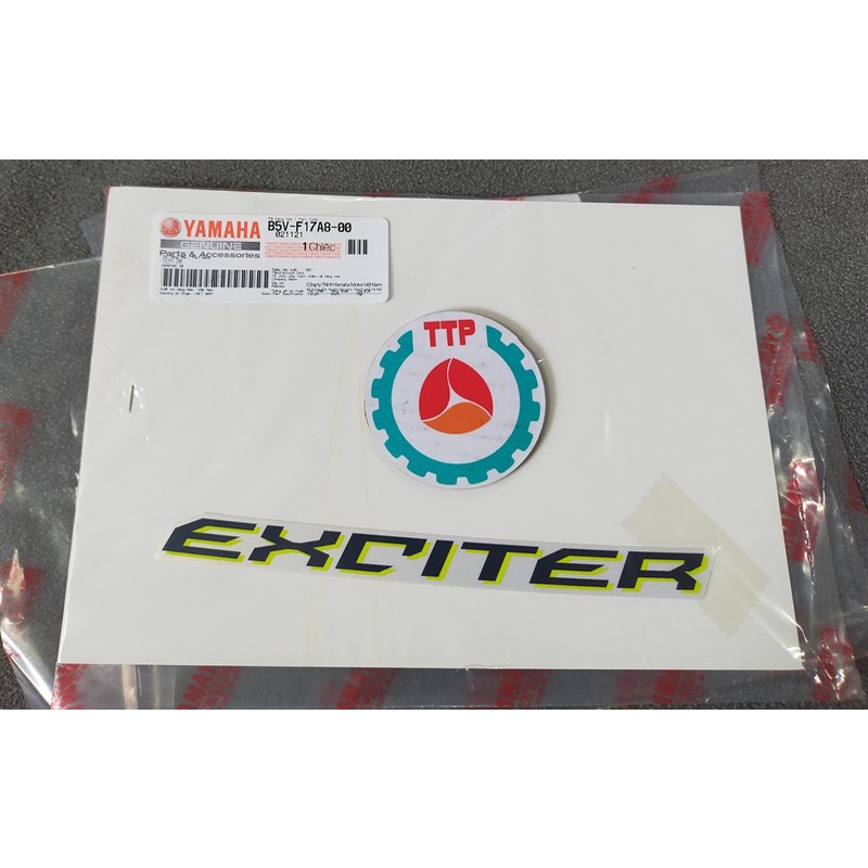 Tem chử Exciter ( ốp sườn Ex 155 ) ( xe Trắng Kamai bản giới hạn ) (1 Miếng)