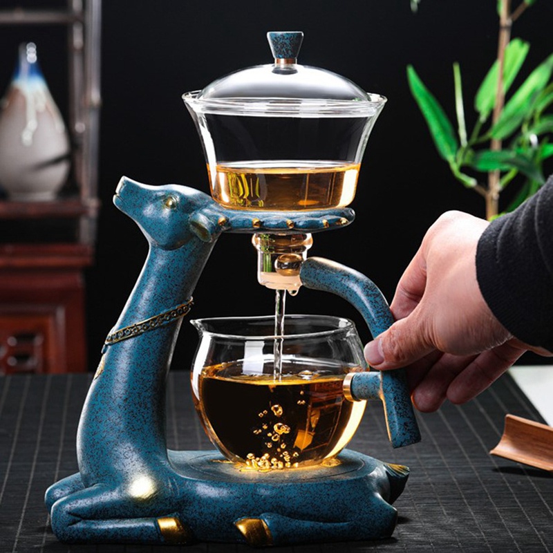 Ấm Trà/Cà Phê/Trà Bằng Kính Chịu Nhiệt Hình Hươu Thổ Nhĩ Kỳ